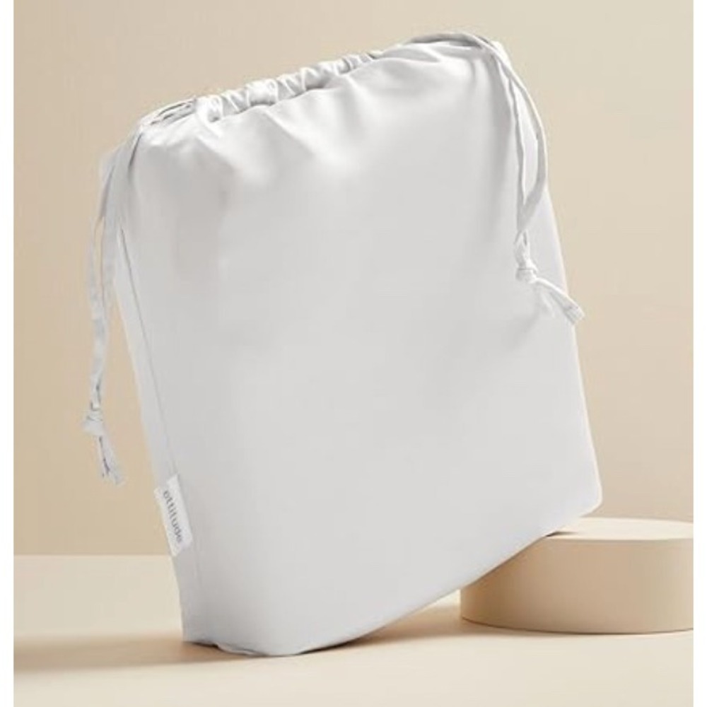 Ettitude Sateen Drawstring Bag A Cloud White Bamboo Pouch BLDB0000AA NEW